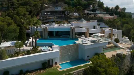 Luxury villa with 270º open views, for holidays rental in Can Rimbau - Ibiza Town